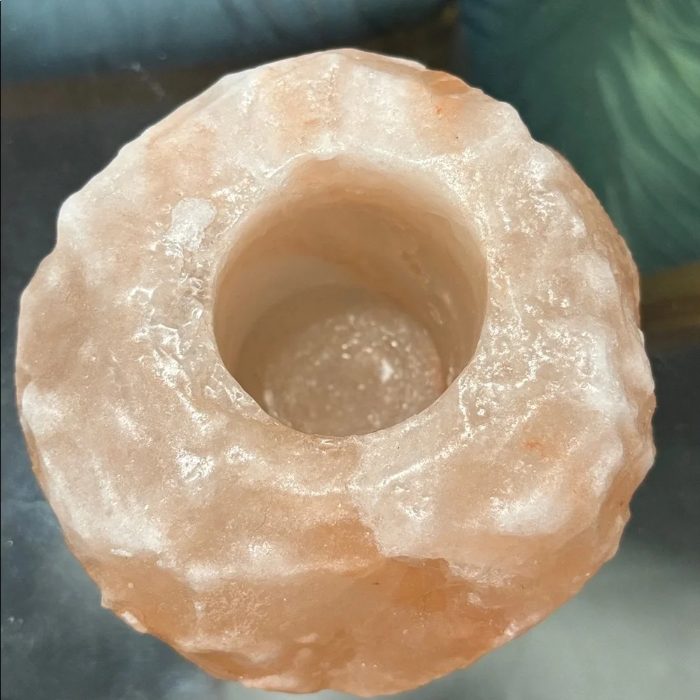 Himalayan Salt Tea Light Candle Holder - Soft Pink